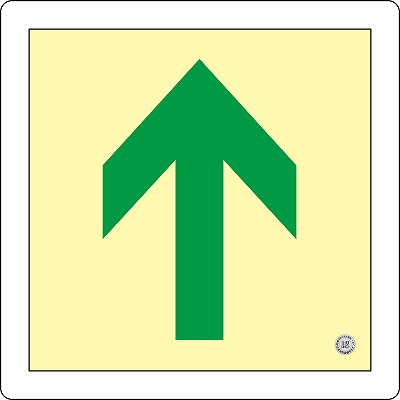 中輝度蓄光式床用誘導標識  070016　床16