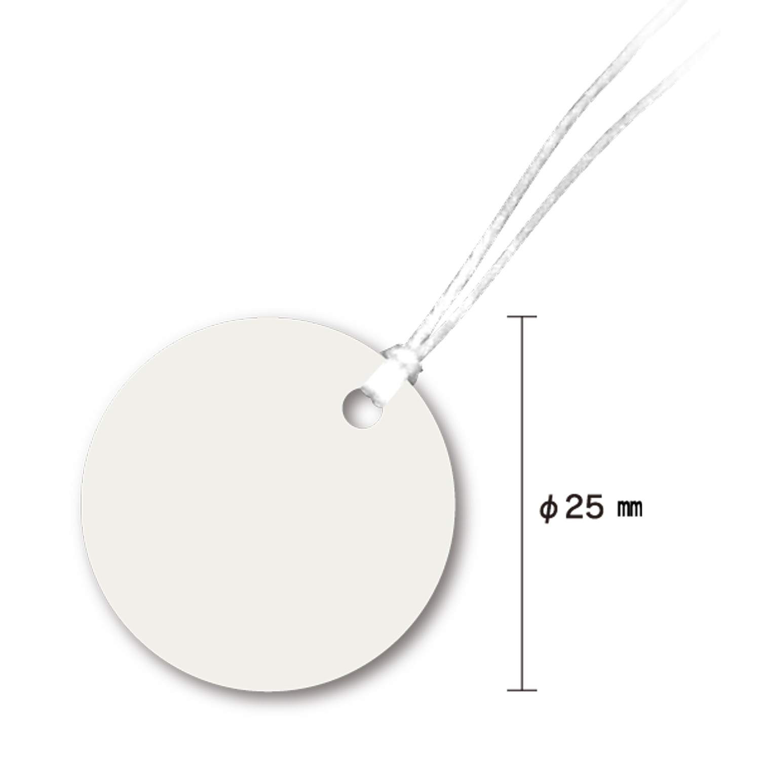 JAPPY 丸型線名札２５φ ＦＮ－Ｍ２５ＪＰ　１００枚入