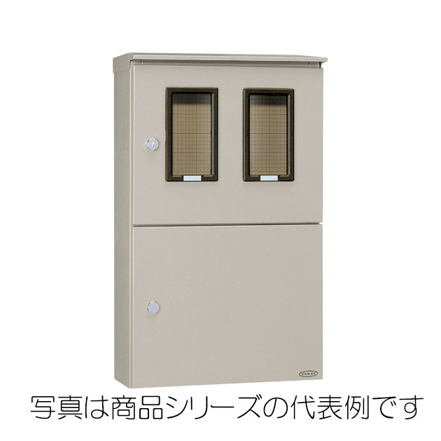 SOMS-272B　ステンレス引込計器盤用キャビネット 2段扉 　木製基板