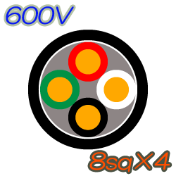 CV8sq×4C　50m