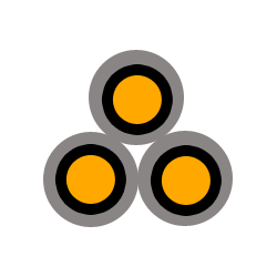ニュースラットケーブル8sq×3C　100m