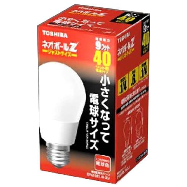 【在庫限り品】ネオボールZ　40W　電球色　メーカー:東芝　型式:EFA10EL-9-ZJ(E26)