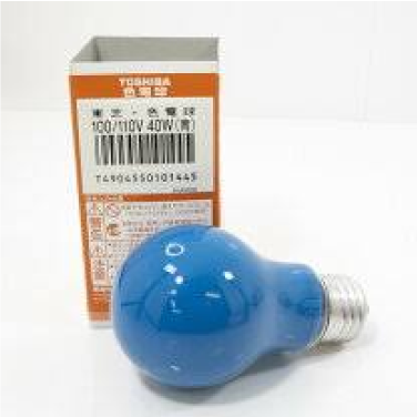 【在庫限り品】色電球　青　40W　メーカー:東芝　型式:100/110V40W