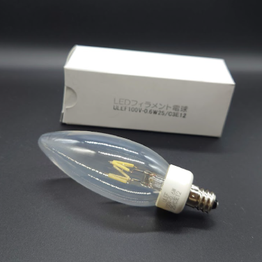 【在庫限り品】LEDフィラメント電球　メーカー:ウシオ　型式:ULEF100V-0.6W25/C3E12